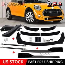For Mini Cooper F56 Front Rear Bumper Lip Spoiler Body Kit Splitter Side Skirt