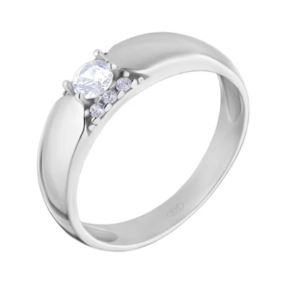 Ring Fingerring Damenring Silberring mit Zirkonia Steinen Echtschmuck - Bild 1 von 2