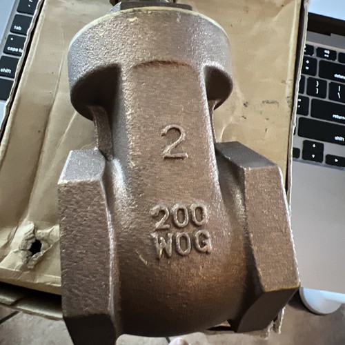 New N00116D (TI-8) - Nibco 2" Brass Gate Valve, Female Thread Connection 200 PSI - Picture 2 of 8