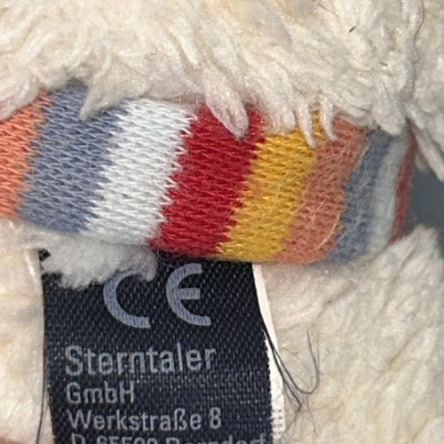 Selten Rarität 8 Zoll Sterntaler Germany Stofftier Plüsch Lamm Schaf Schal - Bild 4 von 8