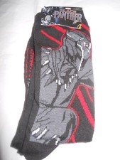 Marvel Black Panther Socks 2 Pairs Black Red Men's Shoe Size 6-12 new
