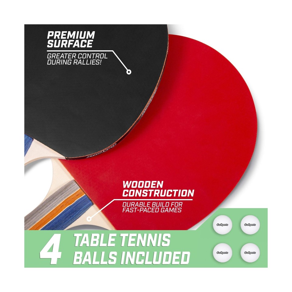 GoSports MidSize Table Tennis Game Set Indoor/Outdoor Portable Table
