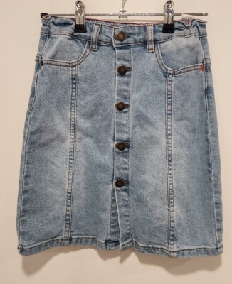 Molo Girls Size 10 Wash Denim Button Down Skirt Originally $69