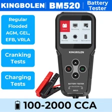 Auto Car Battery Tester Battery Load Test 6V 12V 24V Charging Cranking  Analyzer