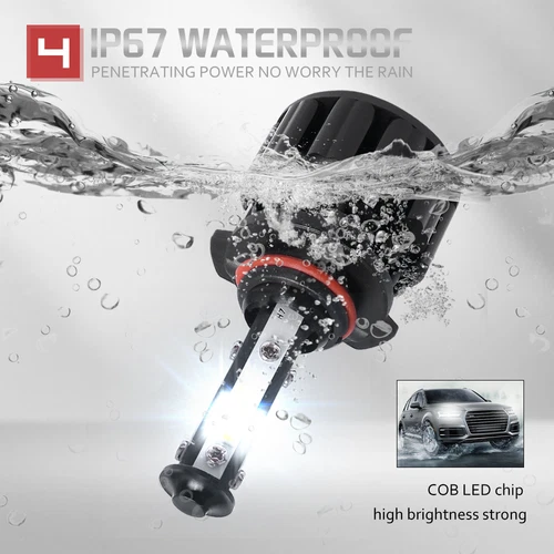 9005+H11 LED Headlight Combo High Low Beam Bulbs Super White Bright Lamps - Foto 7 di 11