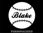 Personalized Baseball Decal with name vinyl sticker car truck window graphic