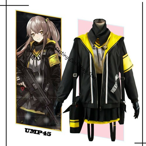 Niñas Frontline UMP45 Abrigo Camisas Faldas Un Juego Cosplay Disfraces Chaquetas Botas - Imagen 5 de 15