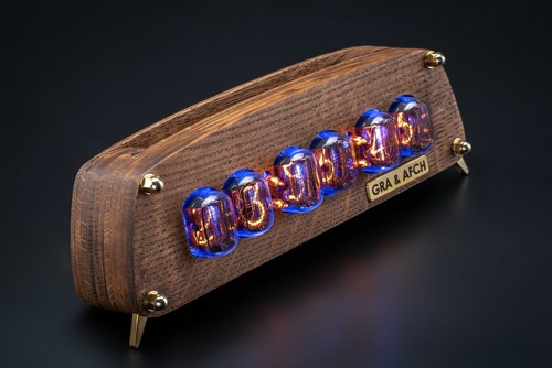 Noble Oak Case for IN-12 Nixie Tubes Clock Temp. F/C 12/24H Slot Machine - Picture 4 of 7