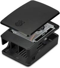 Raspberry Pi Cooling PWM Fan Protection Inbuilt fan case Black-Grey SC1160