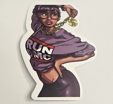 Girl In Run DMC Shirt Vinyl Skateboard Sticker Waterproof Decal 