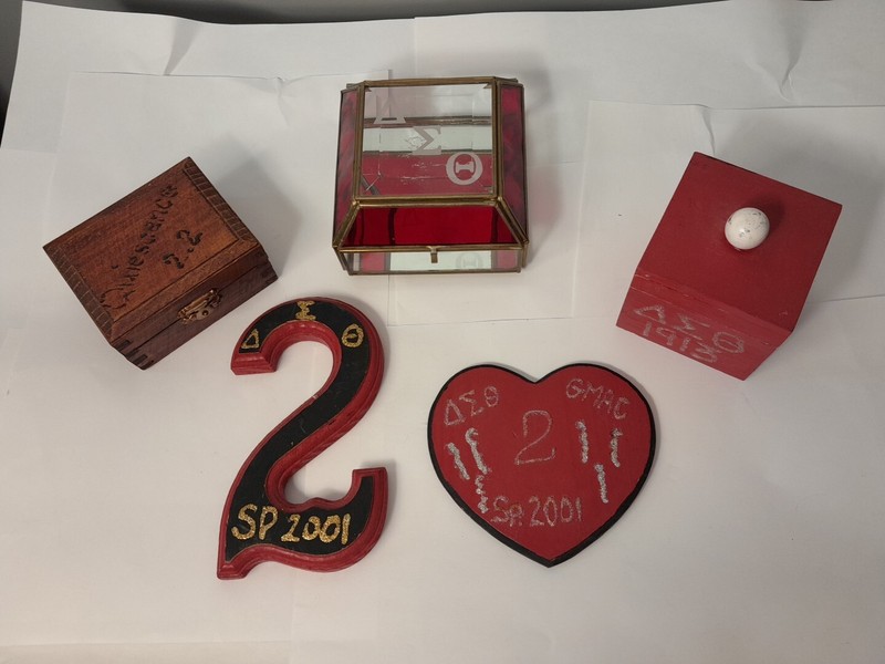 Lot of Delta Sigma Theta Sorority Memorabilia, Jewelry Box Etc.