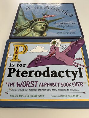 P Is For Pterodactyl & A Is For America Alphabet Books | eBay