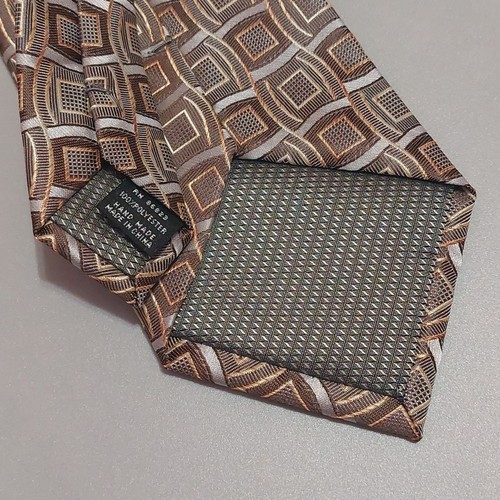 Haggar Geometric Print Cream Neck Tie - Picture 5 of 6