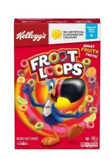 4 Boxes Of Kellogg's Froot Loops Breakfast Cereal 320g / 11.3oz Canadian Edition