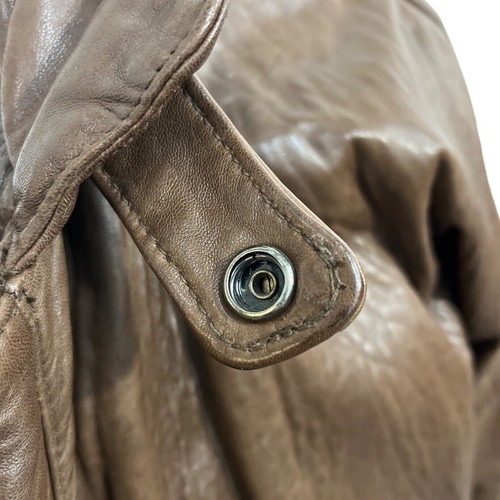 Vintage 80s Expedition by Robert Comstock Brown Pilot Leather Jacket Sz XL - Picture 5 of 14