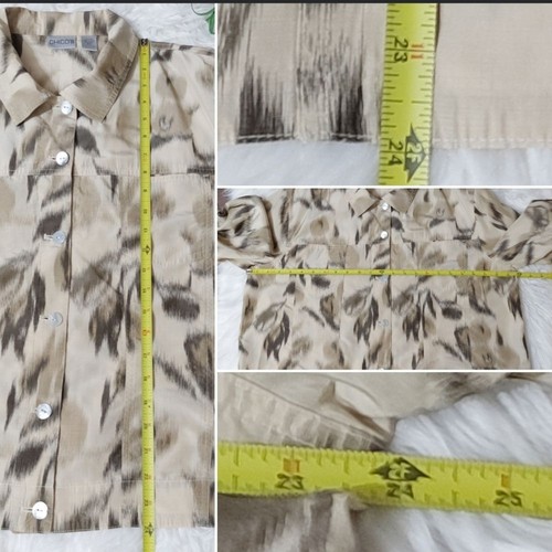 Chicos Silk Camo Button Down Shirt Blazer - Picture 15 of 16