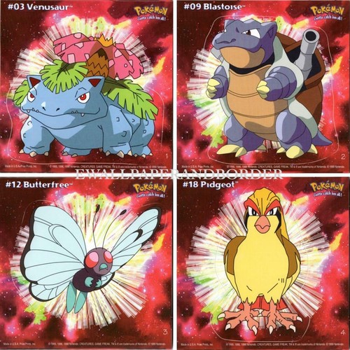 Pokemon Pikachu Cartoon Aufkleber 35 Pokemon Aufkleber 1999 Serie C Aufkleber Vintage - Bild 2 von 10