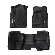 Smartliner Black 1st & 2nd Row Floor Liners for Chevrolet Silverado Pickup