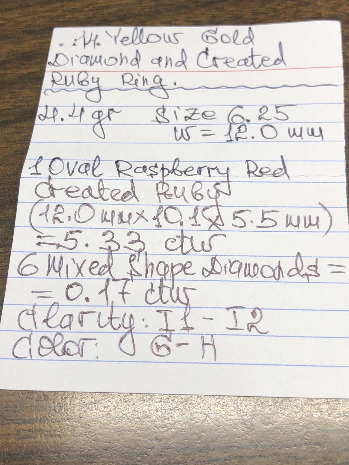 Solid 14K Yellow Gold 5.33CTW Created Ruby Ring w… - image 12