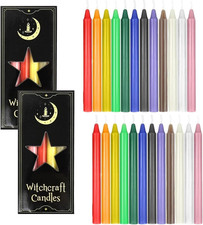 Set of 24 Coloured Candles,Magic Spell Candles,Unscented Mini Tapered...