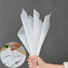 40 Sheets 23x18" Non-Woven Floral Wrapping Paper Waterproof Pleated White