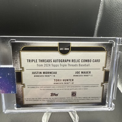 2024 Topps Triple Threads -Joe Mauer, Torii Hunter, Justin Morneau 