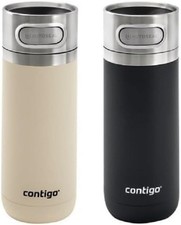The Luxe Vacuum Insulated Stainless Steel Travel Mug, 14 oz., 2 Pack (Oatmilk/Li