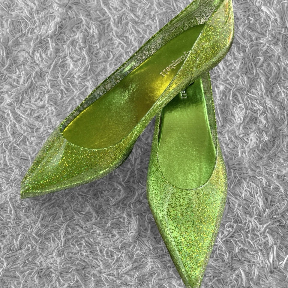 Jeffrey Campbell Tacones Jalea Brillo Verde EE. UU. 7 Y2K Fairycore Barbiecore PVC Foto 2 de 4