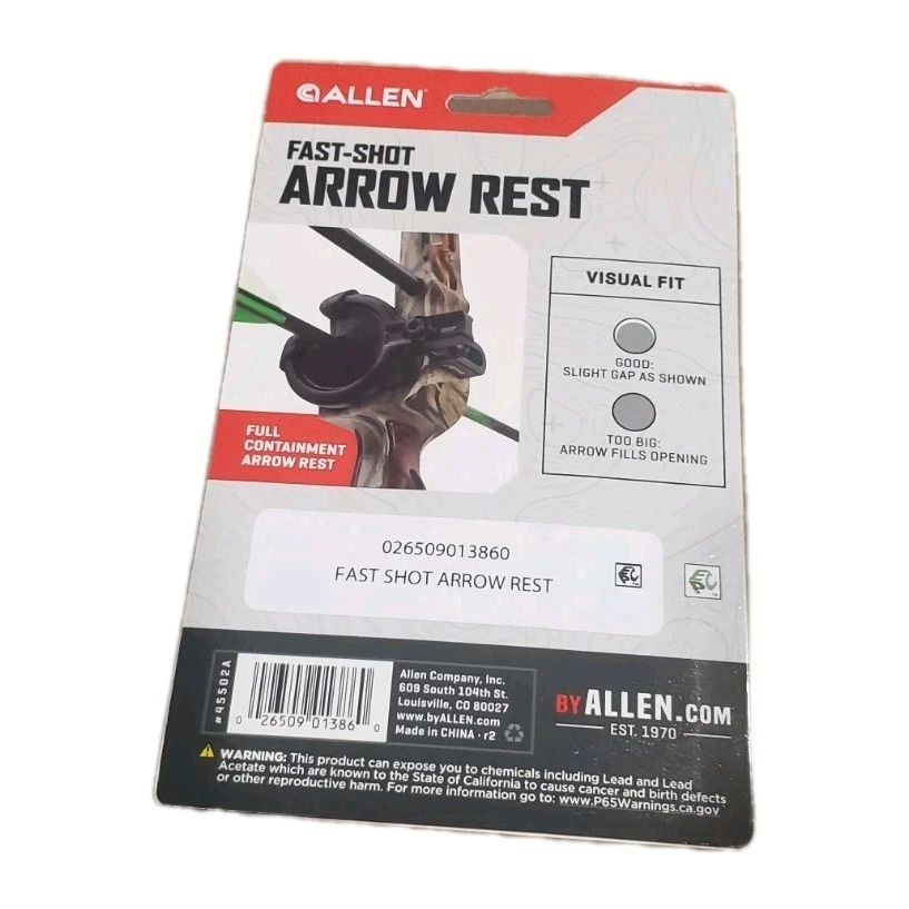 *NEW* Allen Fast-Shot Arrow Rest Whisker Biscuit Style - Universal Fit - Image 2 of 4