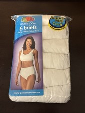 Fruit of Loom Ladies Briefs Underwear Panties White Pack Of 6- 2006 NOS Sz 9