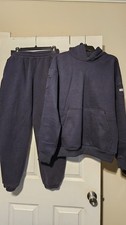 Comfrt Signature Set Hoodie Sweatpants Indigo Blue Unisex Small Fleece