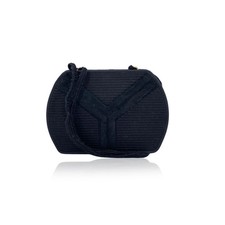 Sac à bandoulière en tissu côtier noir Yves Saint Laurent