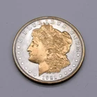 1921 Morgan Silver Dollar — Gold Plated — Novelty Coin — 90% Silver (k)