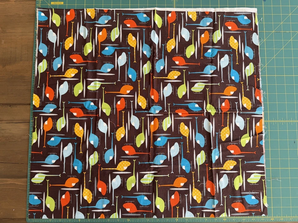 Ann Kelle Robert Kaufman Ready Set Go 100% Organic Helicopters OOP 24” Length - Image 2 of 4