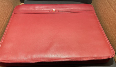 Wenger Swiss Folio Binder Notebook Organizer Red Zippered Closure w Calculator
