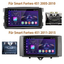 9"Android Auto F&uuml;r Smart Fortwo 451 2005-2015 Autoradio Carplay Bluetooth AM SWC