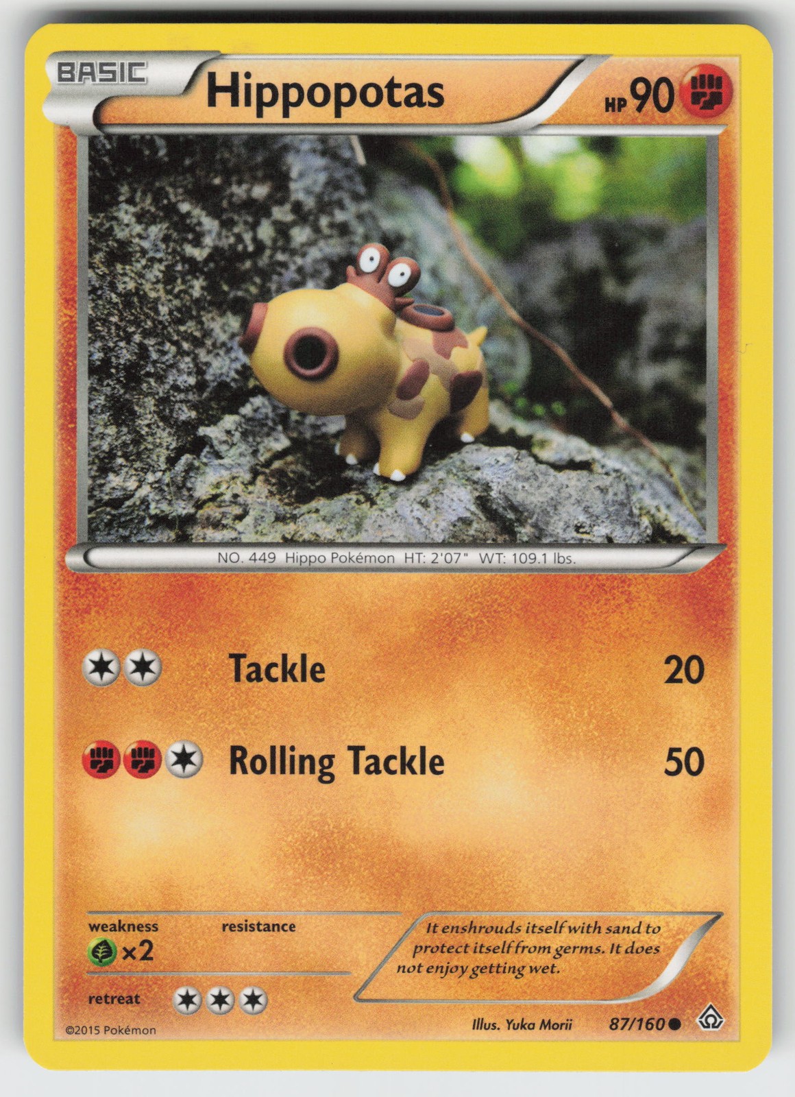 Hippopotas XY - Primal Clash 87/160 Common LP Pokemon