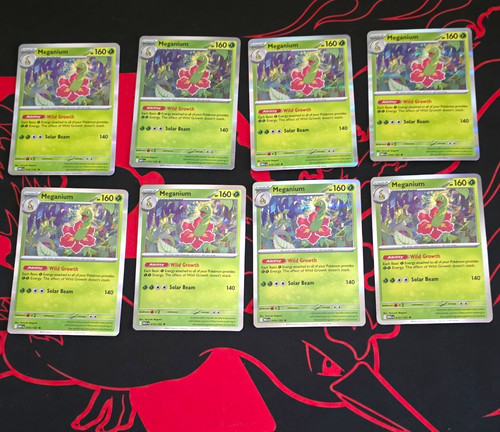 Pokemon Mega Evolution Base Meganium 010/132 Holo x8