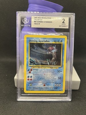 Pokémon 2000 Shining Gyarados Holo Rare Card 65/64 Beckett 2