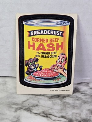 Topps Wacky Packages Sticker - Breadcrust Corned Beef Hash (1973)