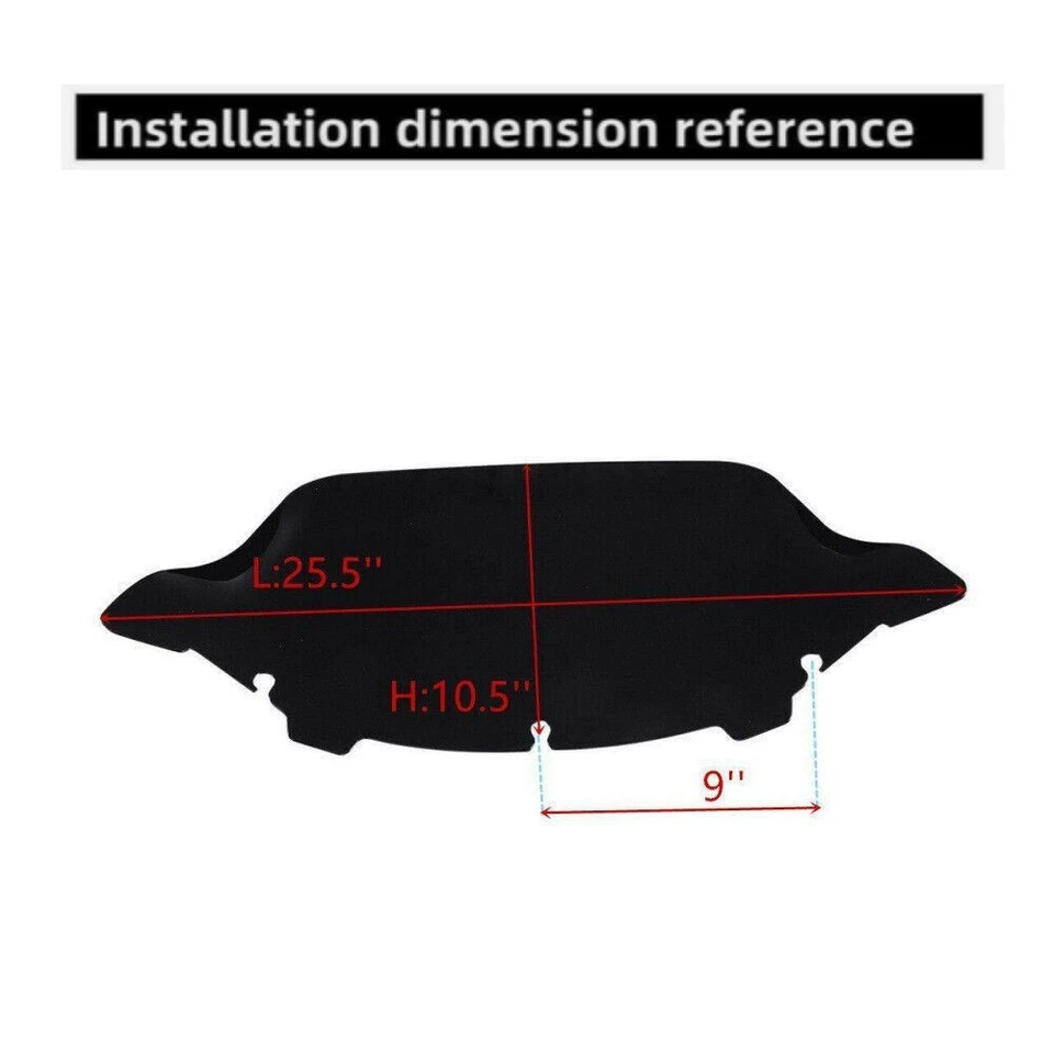 Parabrisas ondulado de 10,5" para Harley Street Electra Glide Touring 2014-up Foto 3 de 4