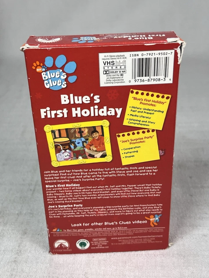 Blues Clues Blues First Holiday VHS Tape 2003 Nickelodeon Nick Jr Kids Steve Joe - Image 3 of 4