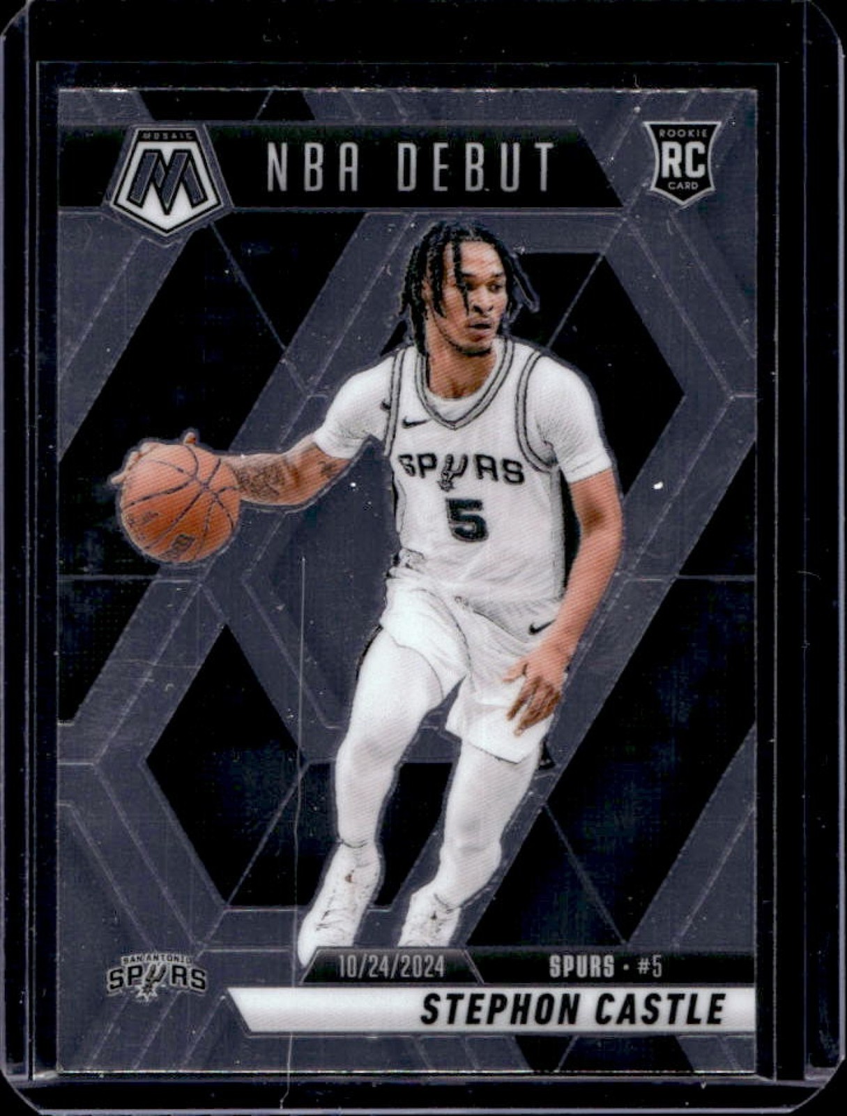 2024-25 Mosaic Stephon Castle RC Rookie NBA Debut #267 Spurs