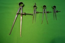 4 Vintage Brown & Sharpe Compass Calipers,Leg Divider,Different Sizes,Y
