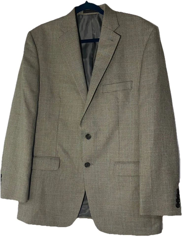 Chaps Ralph Lauren мужской серый 42R Blazer спортивное пальто костюм куртка Glen клетку - Изображение 3 из 4