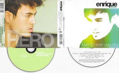 2 x  ENRIQUE IGLESIAS - love to see you cry +  hero - CD s