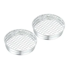 2 Pcs 6 Inch Galvanized Steel Round Duct End Cap with Steel Mesh, Metal Tee Cap