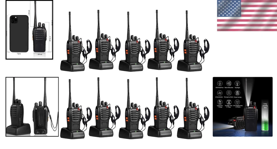 Portable Two Way Radios with 16 Channels and Li-ion Battery - Image 2 of 4
