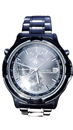 Vintage Seiko 7T27-6A50  Made in Japan Quartz Chronograph  Gen 2 Watch Working