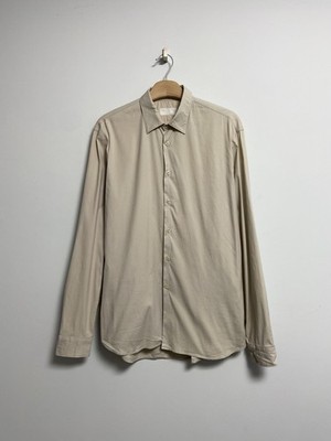 Prada Milano Button Up Shirt Size 41/16 Beige Luxury